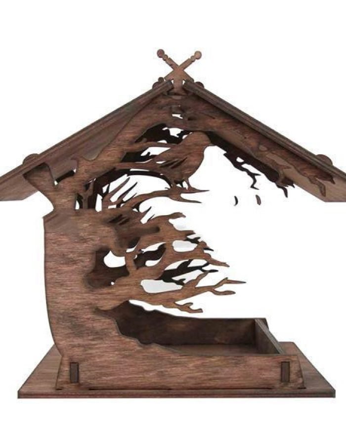 Wooden Home Garden Outdoor Bird Feeder Garden Pendant Decoration Feeder